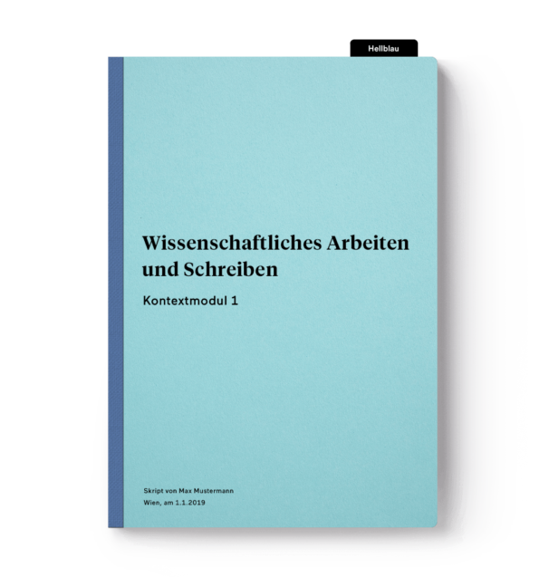 Klebebindung Softcover hellblau drucken & binden