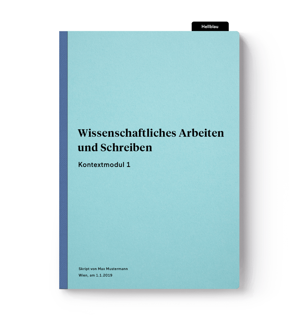 Klebebindung Softcover hellblau drucken & binden