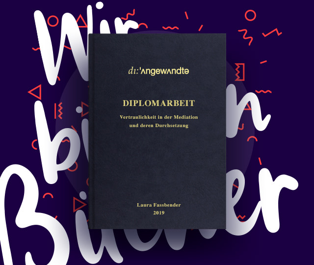 Diplomarbeit drucken & binden Angewandte Kunst Uni Wien