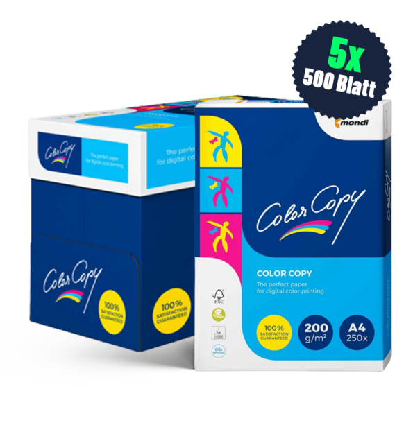 Color Copy Papier A4, 100g, 1x Karton (2.500 Blatt)